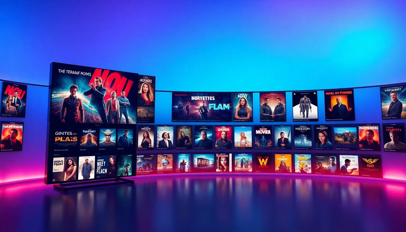 Engage with https://bandarlayarkaca21.com showcasing an array of vibrant movie posters and sleek interface.