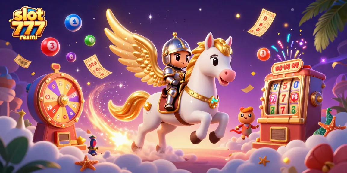Experience dynamic slot 777 resmi action with vibrant lottery elements and a celestial theme in this engaging 3D illustration.