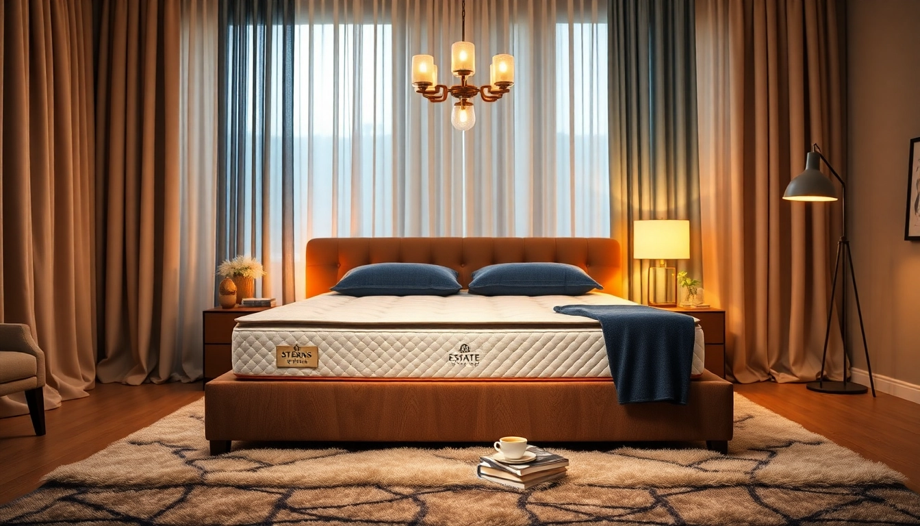 Experience relaxation with the Stearns & Foster Estate mattress in a luxurious bedroom setting.