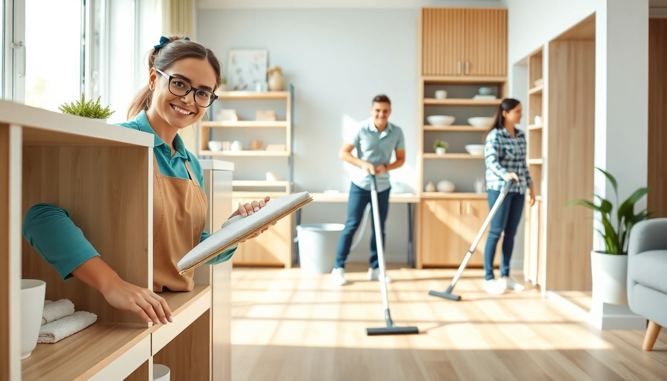 Engage cleaning services provided by a professional team in a tidy modern home.