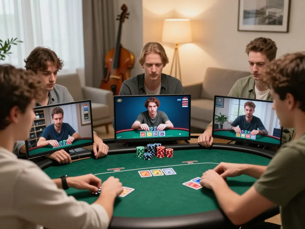 Engaging in uu88 love by analyzing poker hands in a casual online gaming environment.