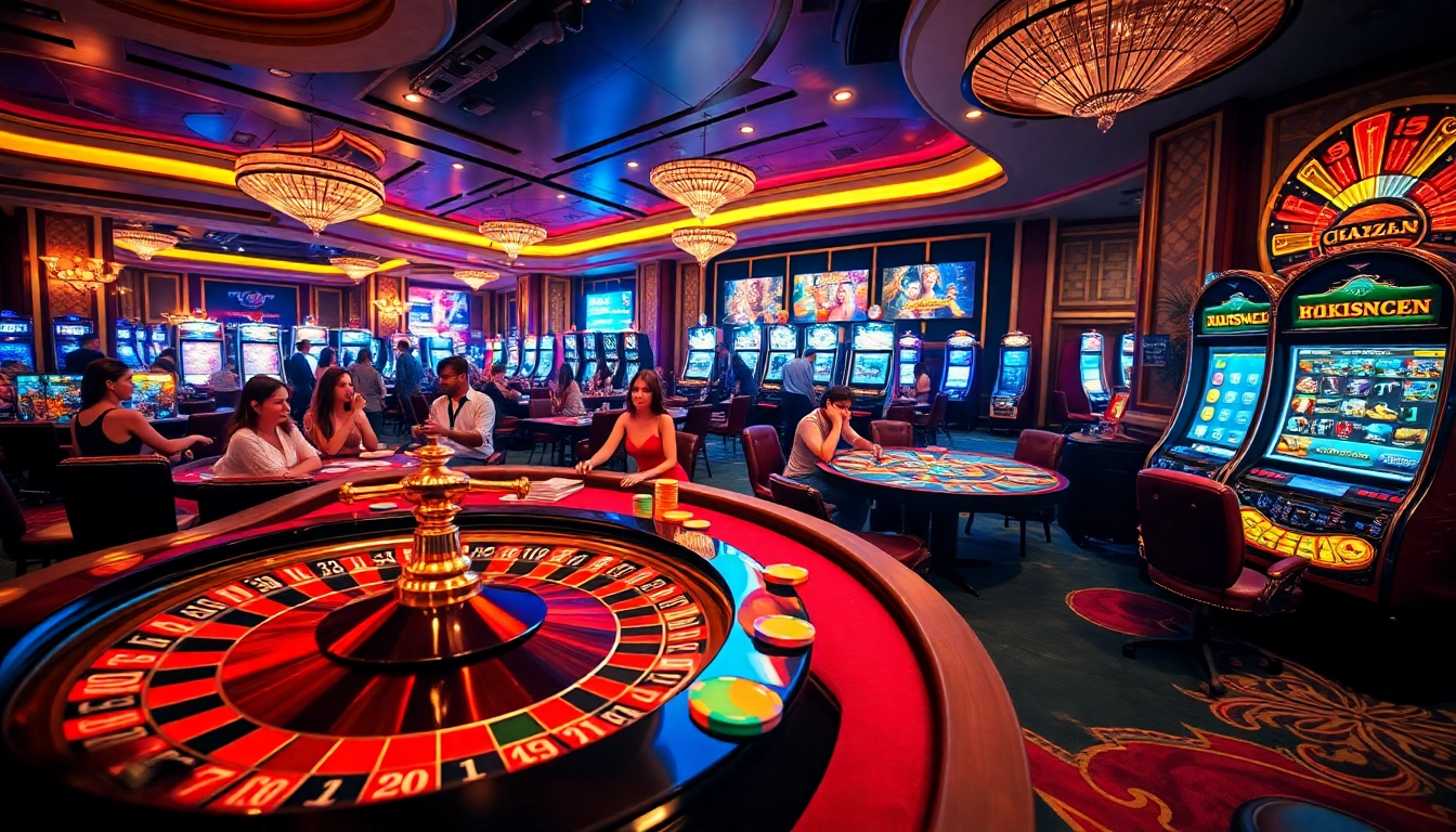 Exciting gambling action at Trang Chủ Kuwin with players enjoying the thrill of casino games.