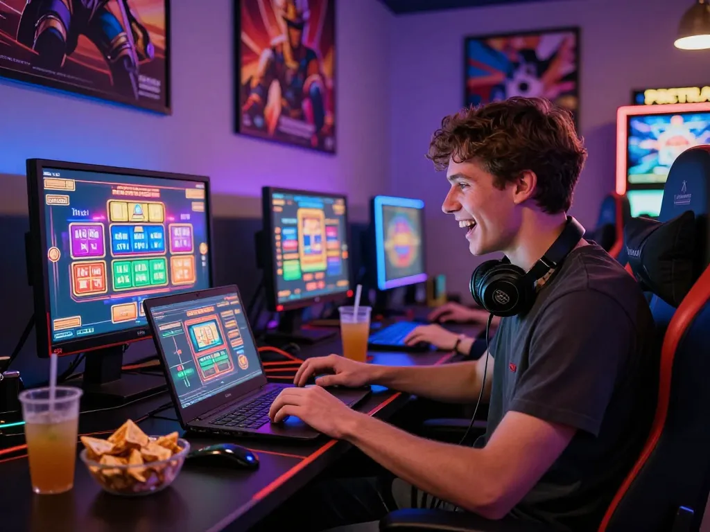 Engaging online gaming moment at vegasslot77.com with vibrant interface and excitement.