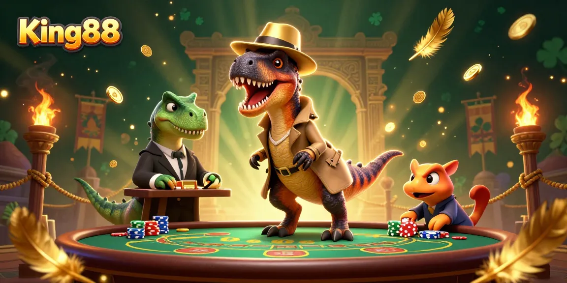 Experience the excitement of King88 with a card counter and engaging casino atmosphere.