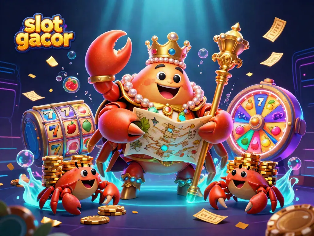 Menghadirkan slot gacor dengan karakter kepiting emas raksasa dan simbol permainan yang mengasyikkan
