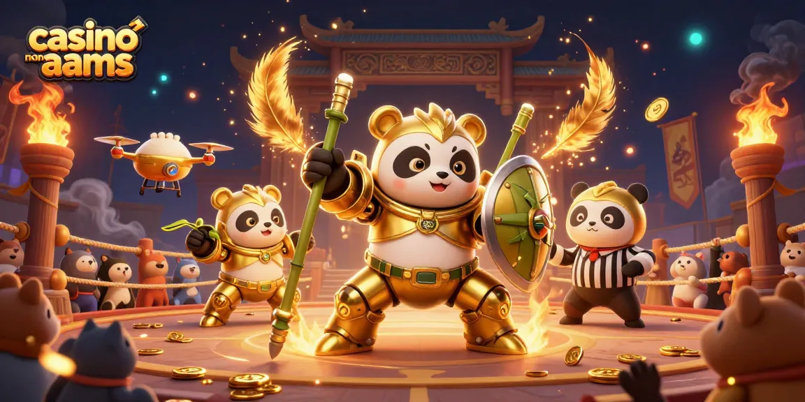 Gioca nei casino non AAMS affrontando sfide avvincenti con il panda dorato e il robot da combattimento.