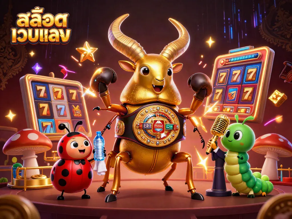 Engage in thrilling slot games with สล็อตเว็บตรง illustrations featuring dynamic characters and vibrant casino elements.