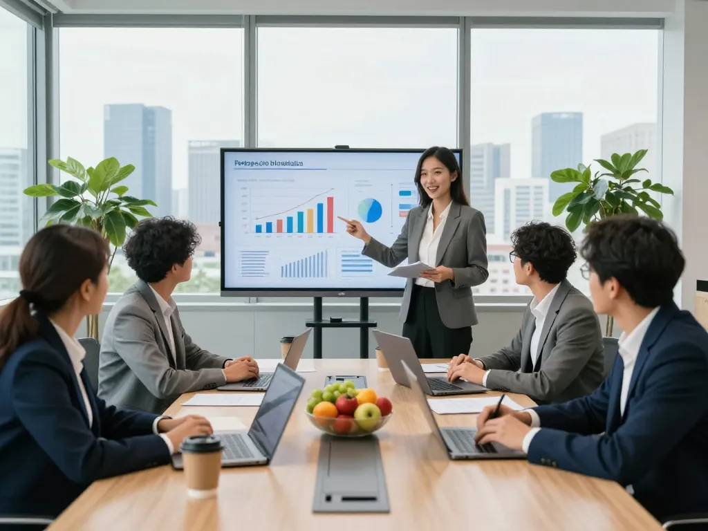 Team collaboration in a modern office showcasing analytics at https://nddo.org