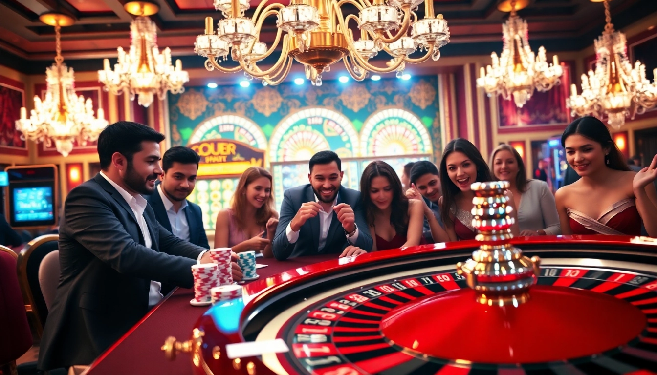 Profitez de jeux palpitants dans un casino en ligne luxueux avec action de roulette et de poker.