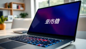 Experience the sleek interface of 搜狗输入法 on a modern laptop, emphasizing innovation.