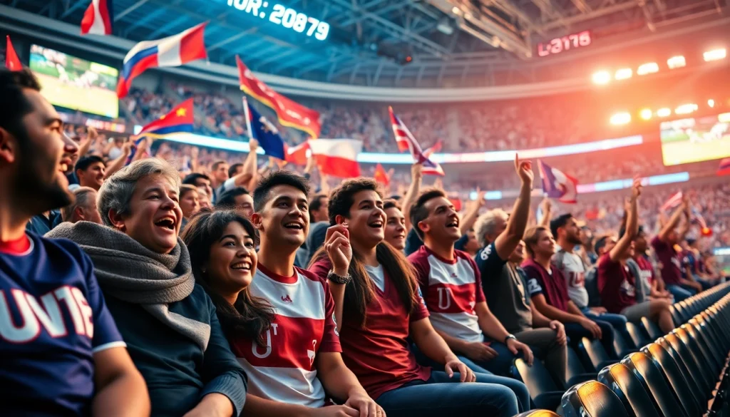 스포츠중계에서 다양한 팀을 응원하는 팬들의 열정적인 모습