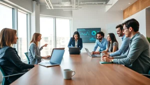 Engaging teamwork at https://press.farm with diverse professionals brainstorming in a bright workspace.