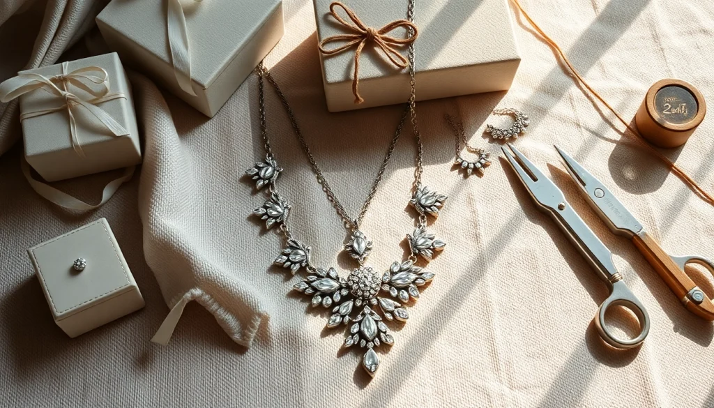 Showcase of handcrafted jewelry from https://www.lyliarose.com featuring a stunning silver necklace.
