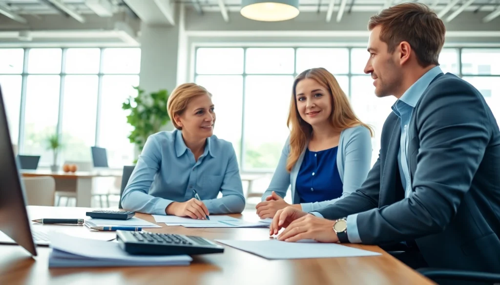신용카드 현금화를 설명하는 금융 전문가가 클라이언트와 대화하는 모습