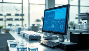 Optimieren Sie Ihre Laborabläufe mit Laborinformationssystem LIS, dargestellt in einem modernen Labor.