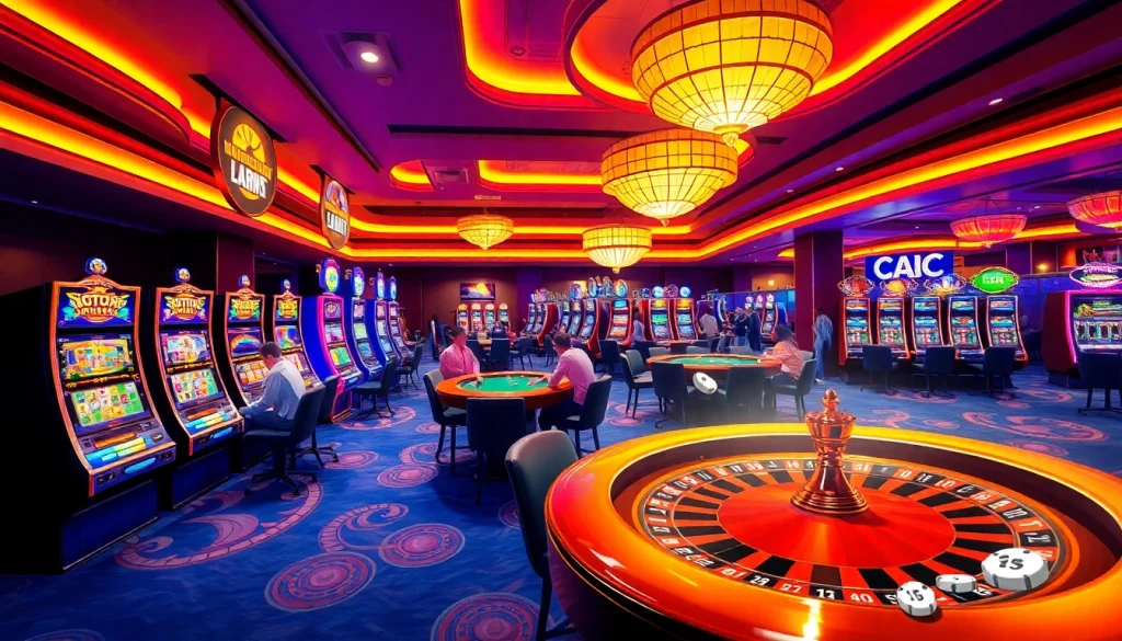 KJC AC 1 - Thrilling casino experience with poker tables, slots, and dice.