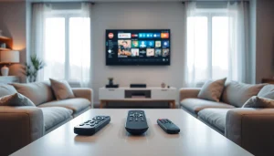 Experience the iron tv pro interface in a modern, cozy living room setup.