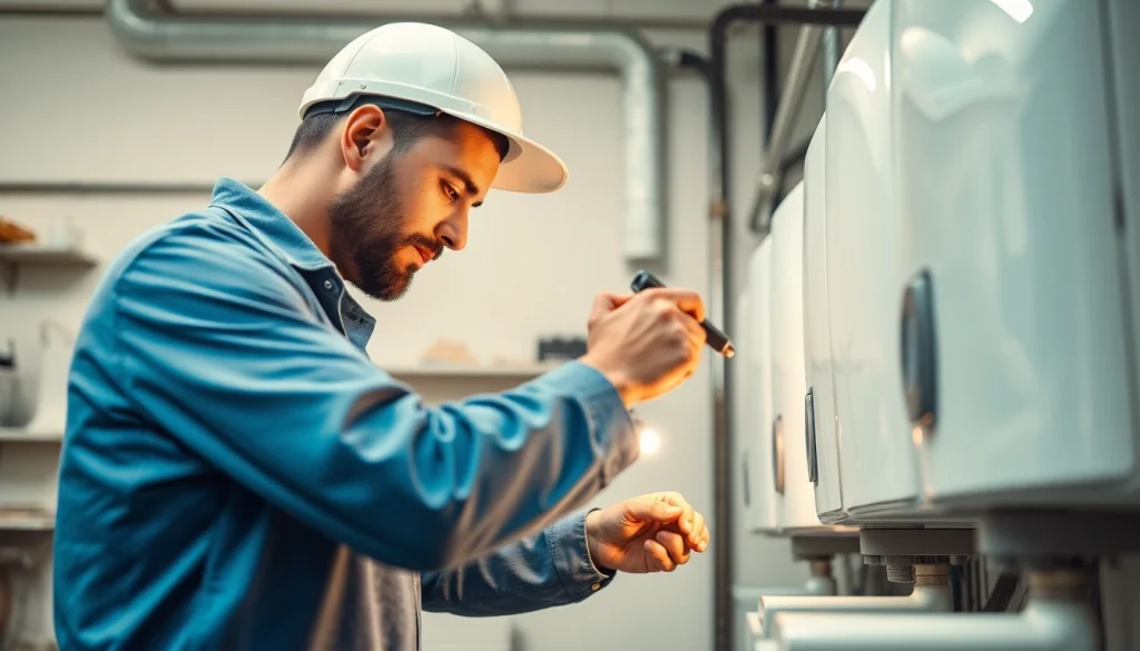 Repuestos calderas Madrid, verificando la calidad de componentes de calderas reacondicionados.