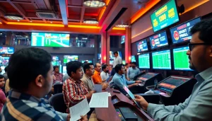 Engaged fans in sports betting in India at a vibrant event, showcasing excitement and thrill.