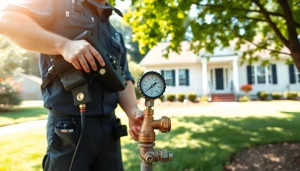 Qualified plumber conducting backflow testing wake forest nc for residential plumbing safety.