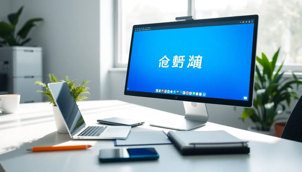 Showcase of 搜狗浏览器官网 on a modern workspace's computer setup