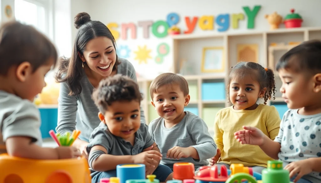 Engage with joyful children at https://juniorsjunction.com in a vibrant daycare classroom.