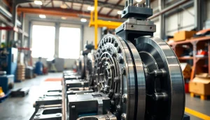 Capture of a progressive die showcasing its intricate design and precision in a manufacturing setting.