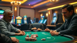 Aktifkan Domino88 poker game dengan pemain profesional yang berfokus dan antusias di meja poker.