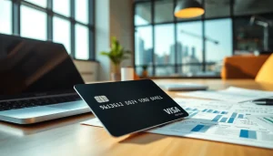 카드 현금화 과정을 보여주는 현대적인 금융 환경의 사진