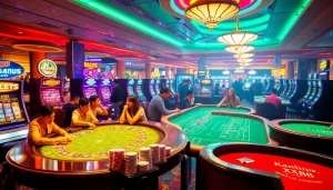 KJC AC 3 immersive casino environment featuring exciting games like poker, roulette, and slot machines.