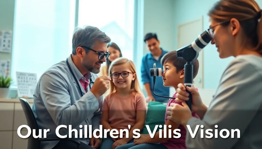 Encouraging children to participate in eye examinations, advocating for Our Children's Vision initiative.