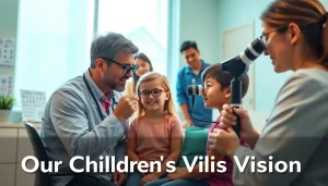 Encouraging children to participate in eye examinations, advocating for Our Children's Vision initiative.