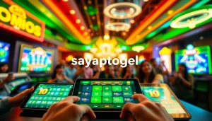 Menggunakan sayaptogel, tampilan antarmuka perjudian online yang menarik dengan grafik warna-warni.
