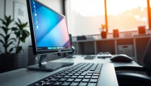 Engage with the 搜狗输入法 interface on a modern workstation for enhanced typing efficiency.