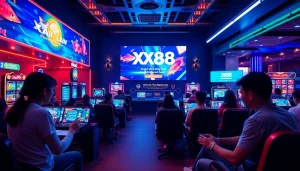 Engaged players enjoying thrilling games on XX88's secure online betting platform.