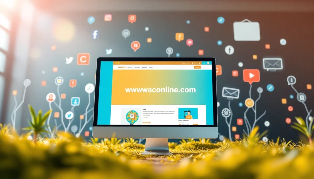 Engage with https://whocanonline.com displaying modern digital insights on a vibrant website interface.