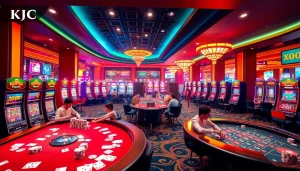 KJC AC 3 immersive casino experience with thrilling tables, dice, and slot machines.
