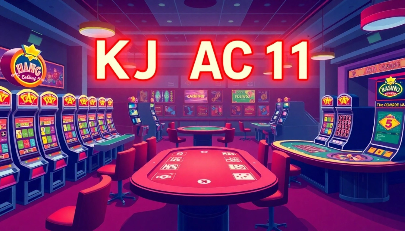 Stunning casino scene featuring vibrant table games and slot machines at KJC AC 1.