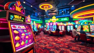 Menangkan permainan pakde4d slot dengan mesin slot berwarna-warni di kasino yang hidup.