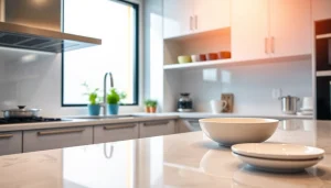 Experience kitchen deep cleaning Dubai with spotless surfaces and gleaming appliances in a modern kitchen.