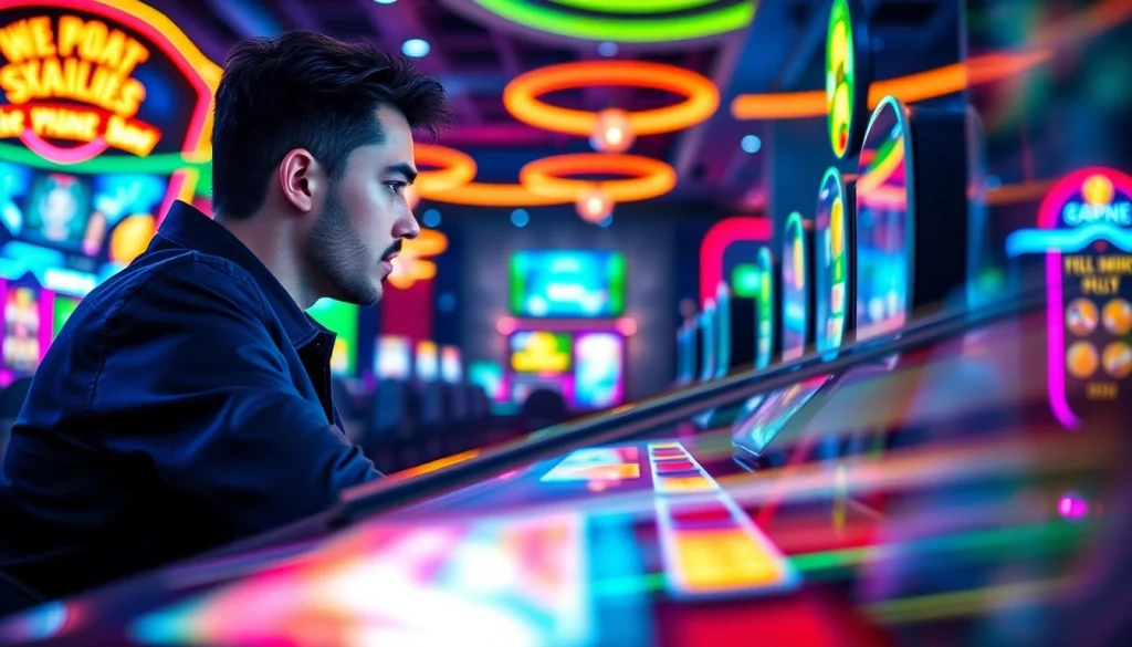 Menangkan slot gacor dengan gamer yang terfokus dan suasana elektronik yang energik.