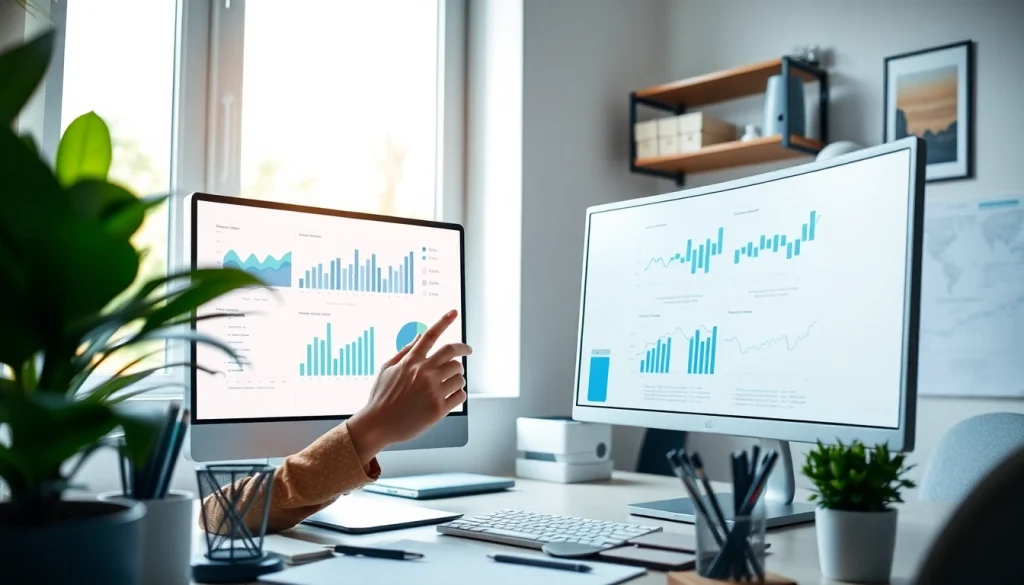 79king digital marketing expert analyzing performance data in a bright office.