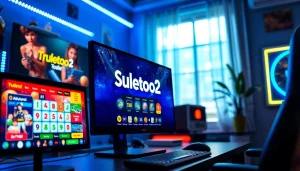 Mengakses suletoto2 pada layar komputer dengan suasana permainan yang menarik