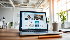 Engaged user navigating ToDesk远程软件 on a modern laptop in a bright office.