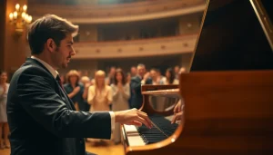 Listen to enchanting melodies at https://whisperings.com.ua by a talented pianist in an elegant concert setting.