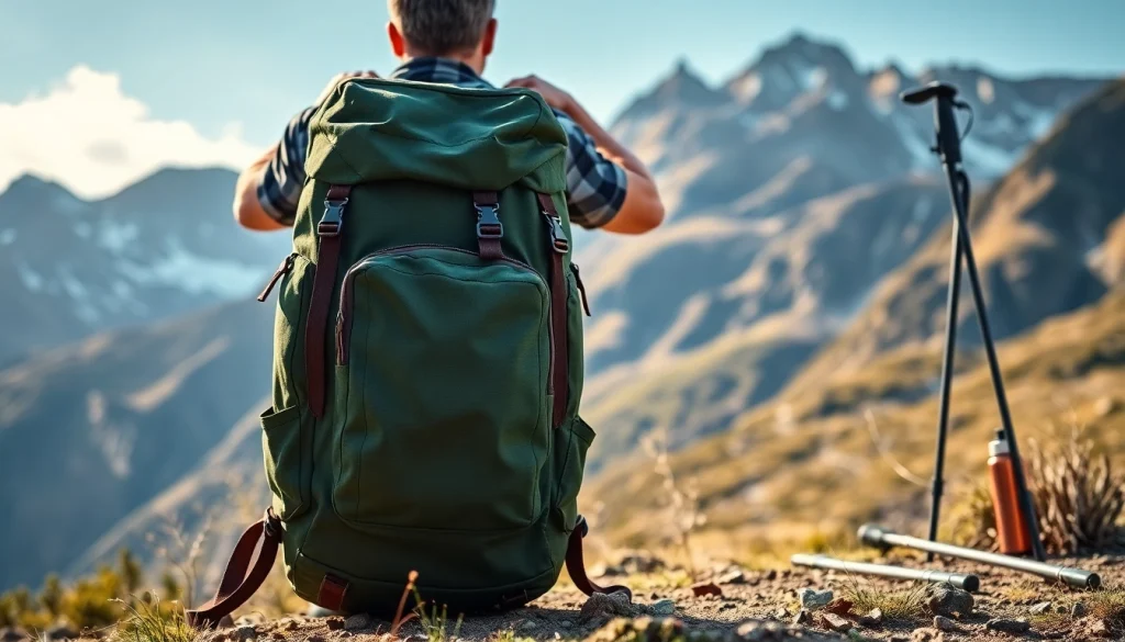Rucksack kaufen für Abenteuer in den Bergen mit strapazierfähigem Design und natürlichem Licht.