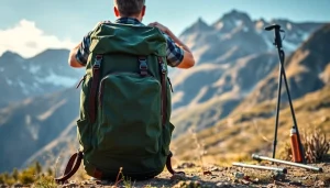 Rucksack kaufen für Abenteuer in den Bergen mit strapazierfähigem Design und natürlichem Licht.