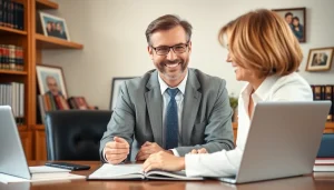 Engaging attorney at https://www.miaoulislaw.com offering personalized legal services.