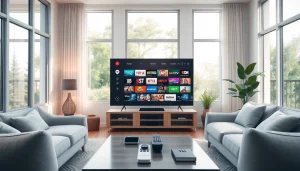 Mejor iptv españa en un ambiente moderno con televisión y opción de transmisión.