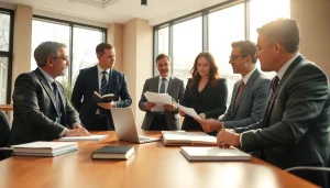 Consulting legal team at https://www.shiverhamilton.com collaborating over case strategies.